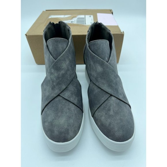 Journee Collection Womens Seena Wedge Booties Gray Straps Ankle Zip 8 New - Picture 2 of 11